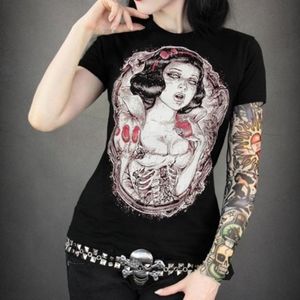 Zombie Snow White black Graphic tee size large made by Restyle